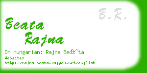 beata rajna business card